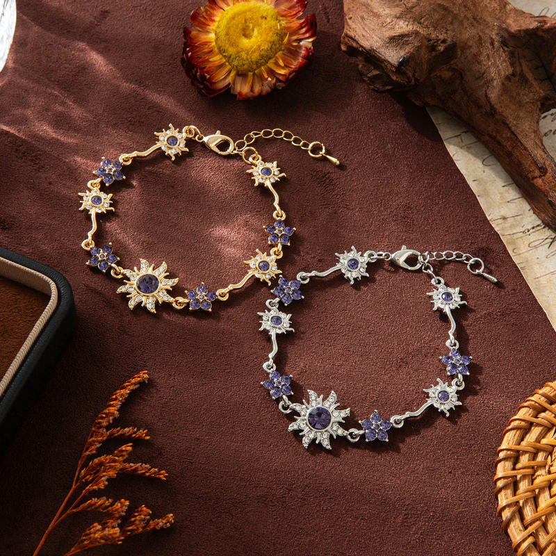 Colar & Pulseira Luxo Sol da Rapunzel Enrolados