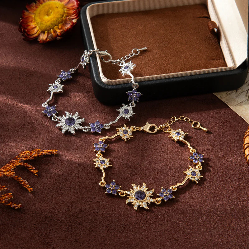 Colar & Pulseira Luxo Sol da Rapunzel Enrolados