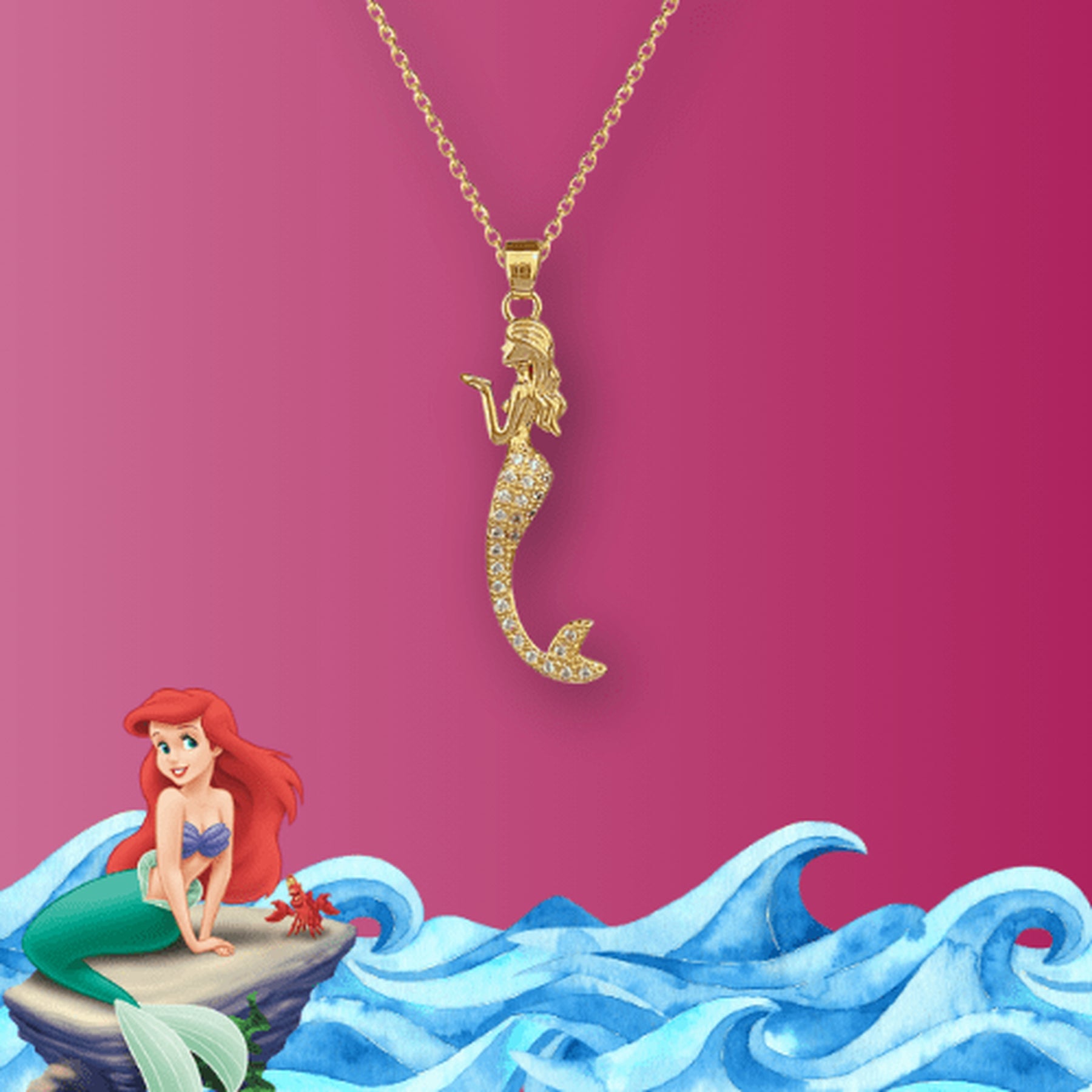 Colar Luxo da Pequena Sereia - Princesa Ariel