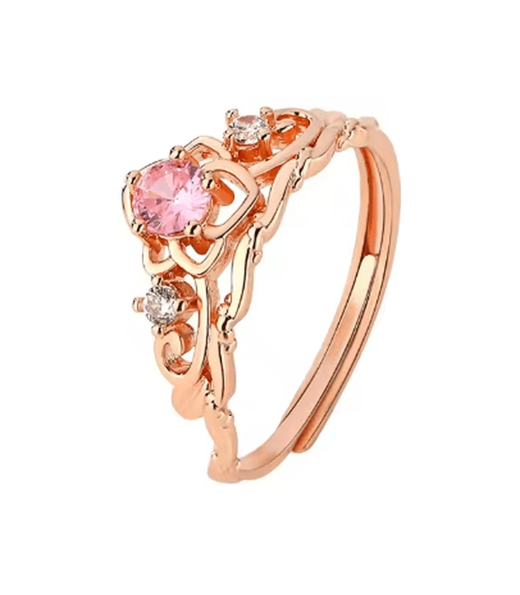 Anel Feminino Princesas da Disney Banhado a Ouro