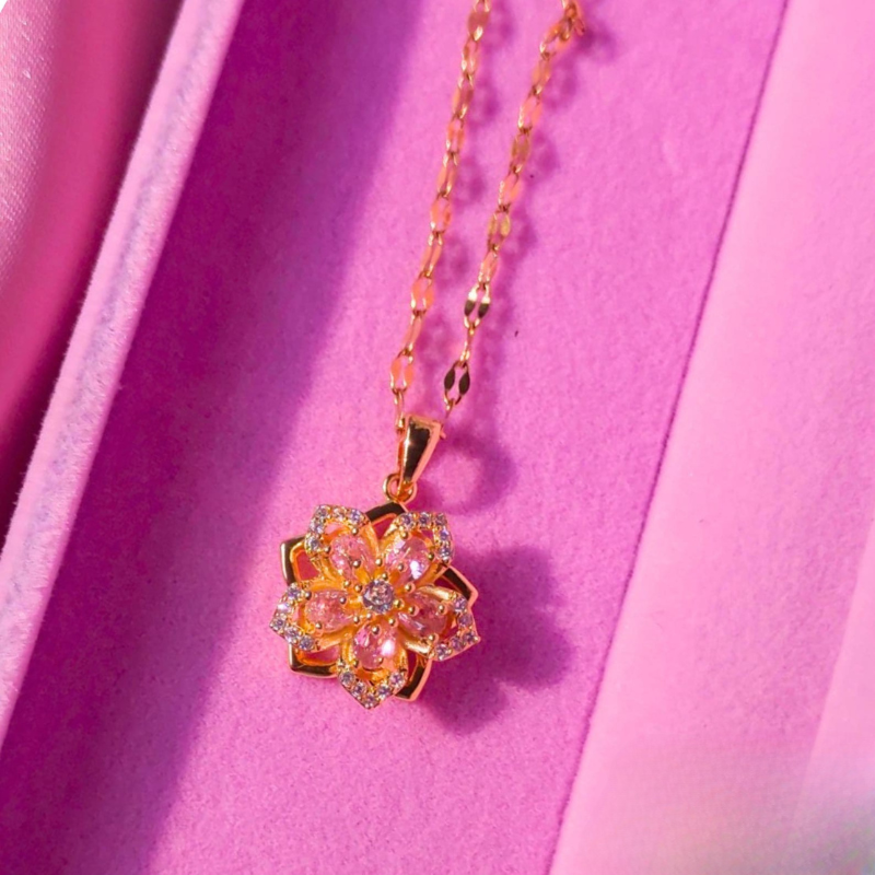 Colar Luxo Flor da Rapunzel - Brilha Linda Flor