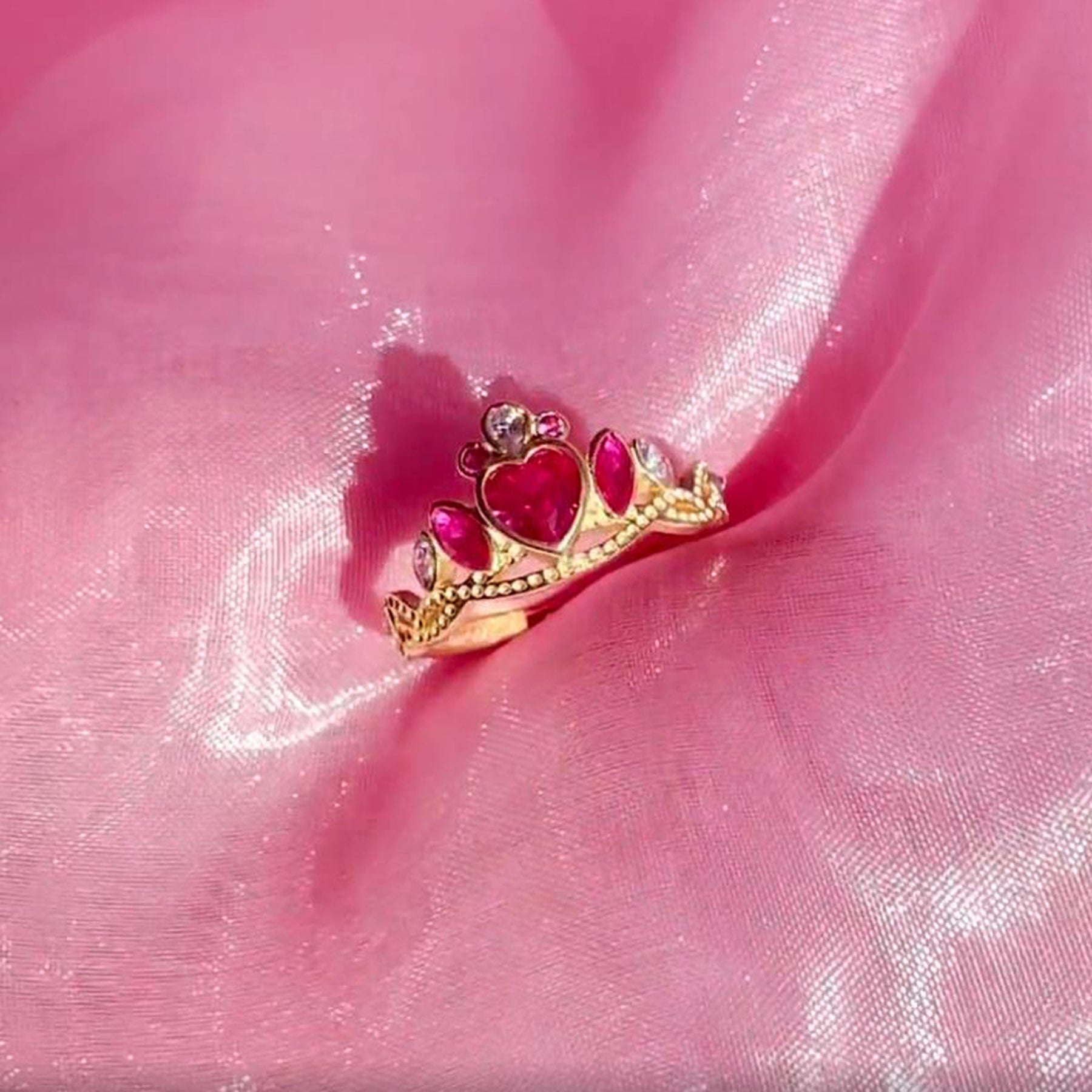 Anel Luxo Coroa Barbie Escola de Princesas