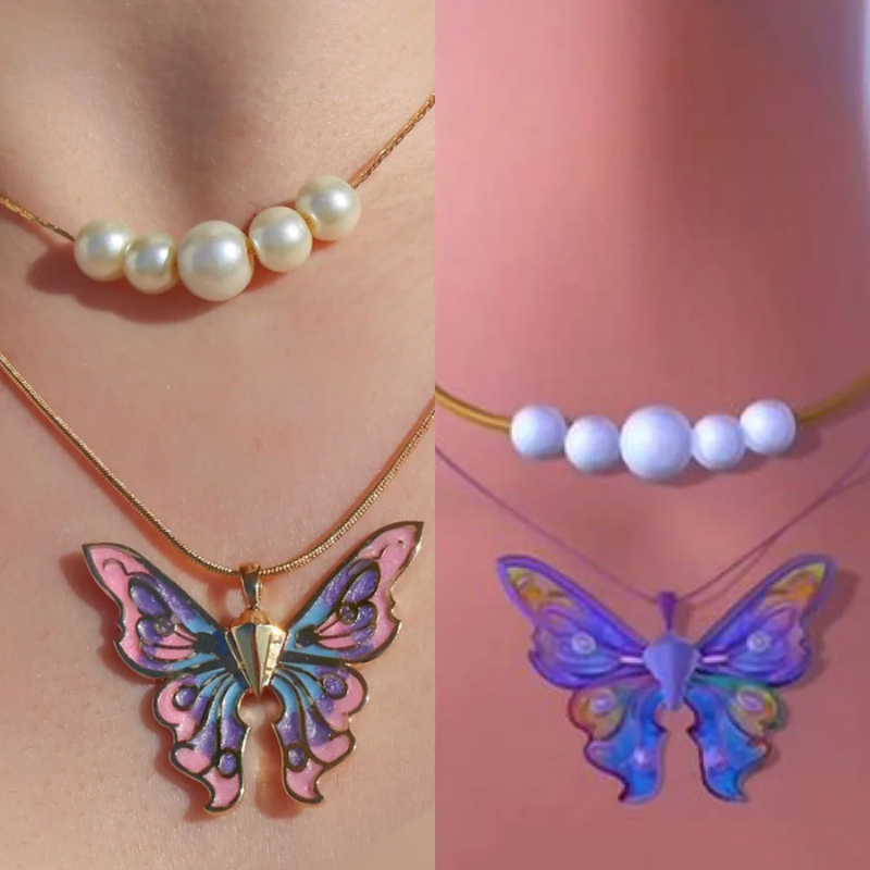 Colar Luxo Borboleta Encantada - Barbie Fairytopia