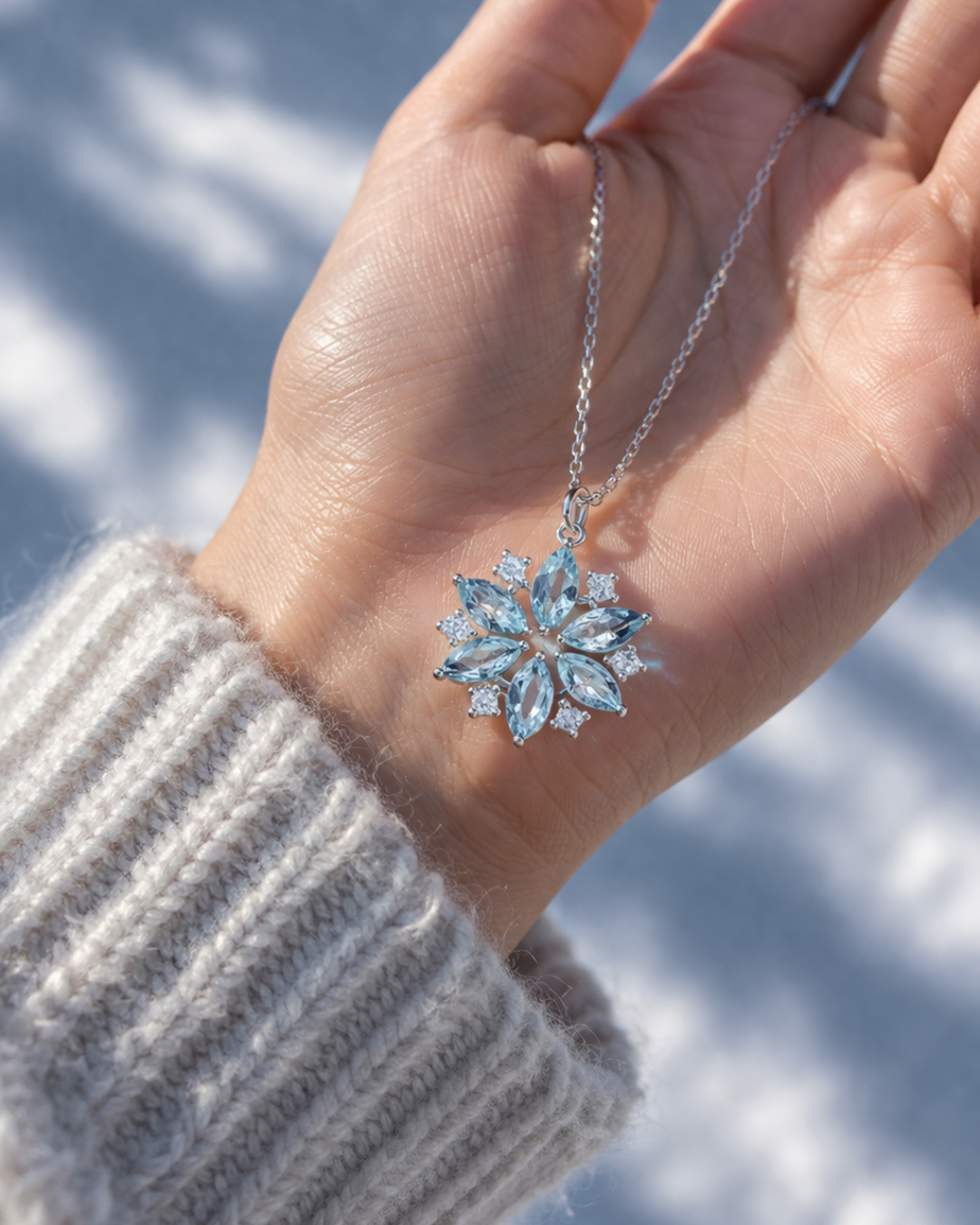 Colar Luxo Elsa Frozen - A Rainha do Gelo