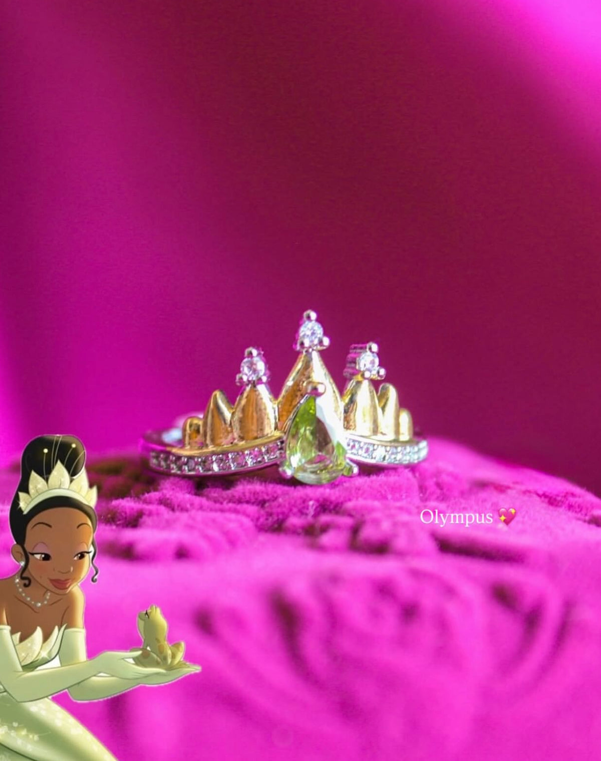 Anel Luxo Princesa Tiana - A Princesa & O Sapo