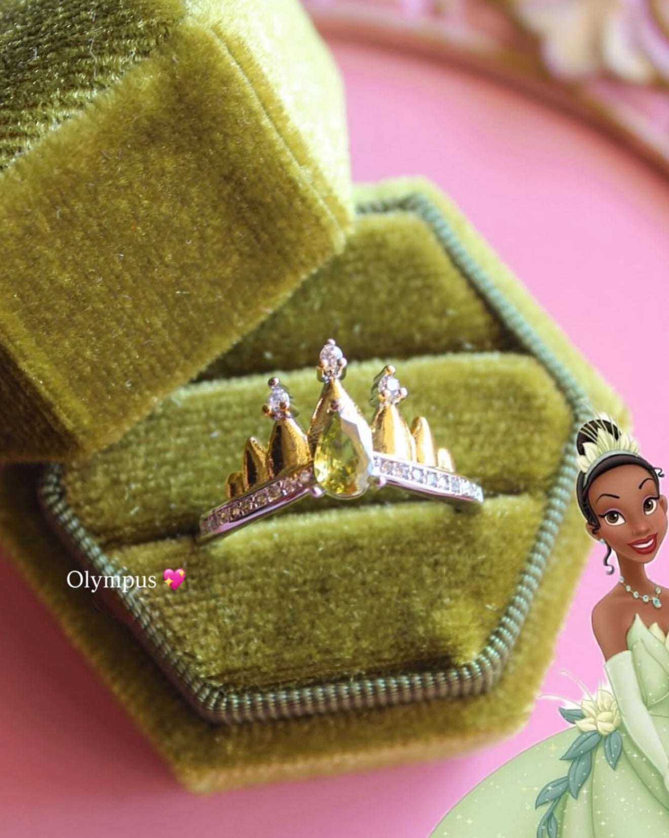 Anel Luxo Princesa Tiana - A Princesa & O Sapo