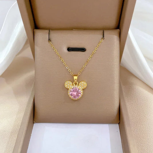 Colar Luxo Feminino Mickey Mouse - Um Clássico Encantado