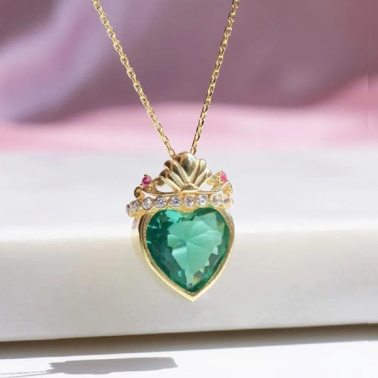 Colar Luxo Feminino Pequena Sereia com Banho de Ouro