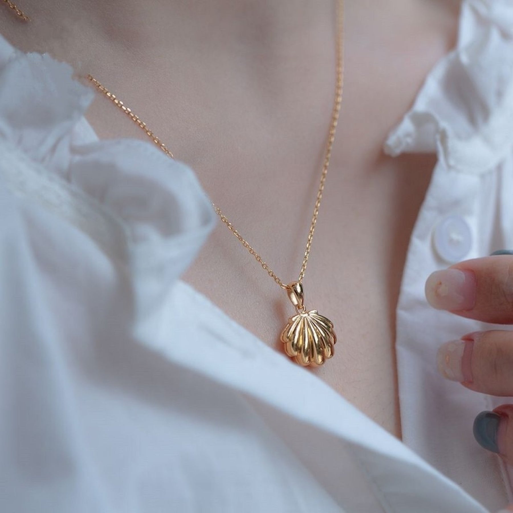Colar Pérola Encantada - Concha Mágica da Pequena Sereia 🧜🏻♀️✨