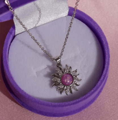 Colar Luxo Feminino Sol Rapunzel com Banho de Ouro
