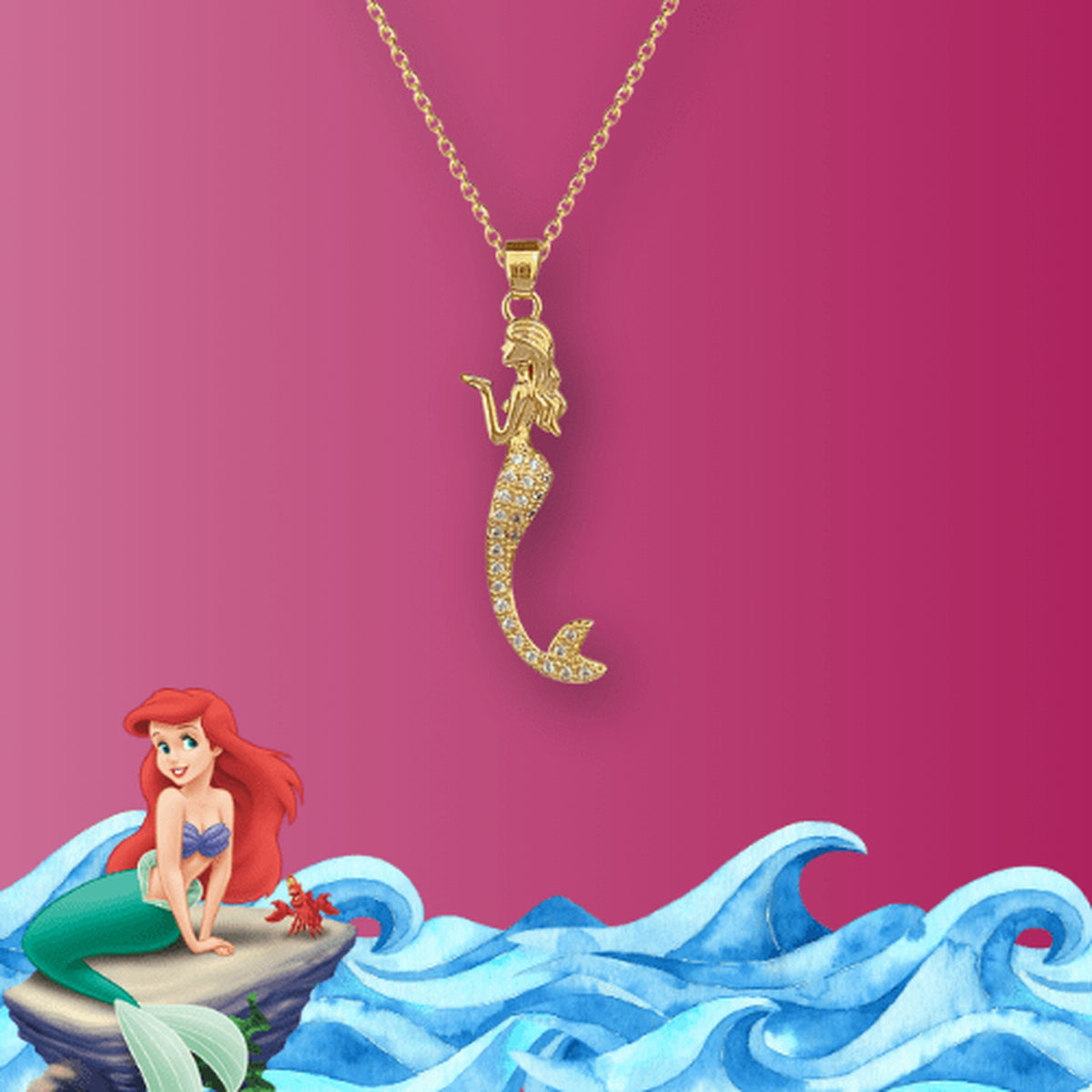 Colar Luxo da Pequena Sereia - Princesa Ariel
