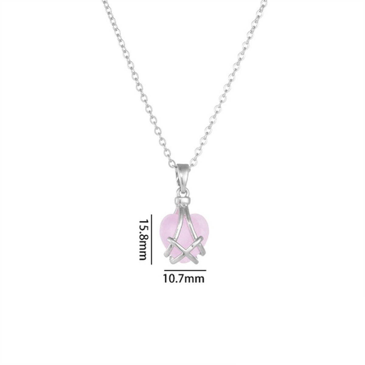 Colar Coração Luxo - Barbie e o Castelo de Diamante - Trio Quartzo + Corrente Prata