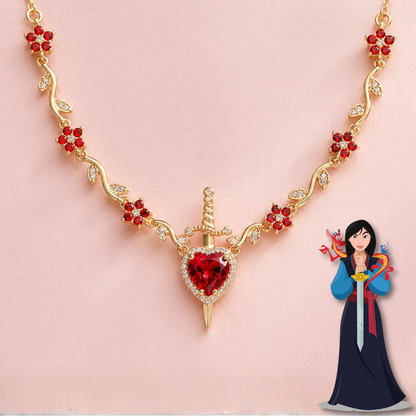Colar Luxo Mulan - O coração & a Espada
