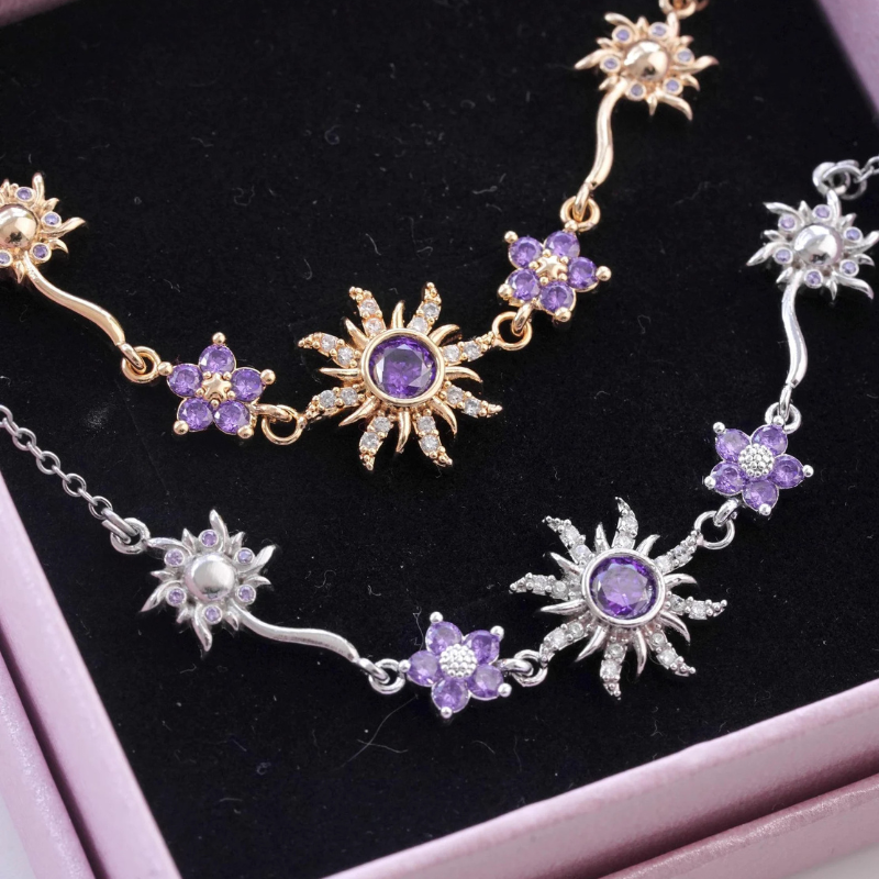 Colar & Pulseira Luxo Sol da Rapunzel Enrolados