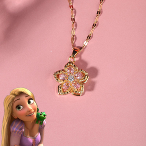Colar Luxo Flor da Rapunzel - Brilha Linda Flor