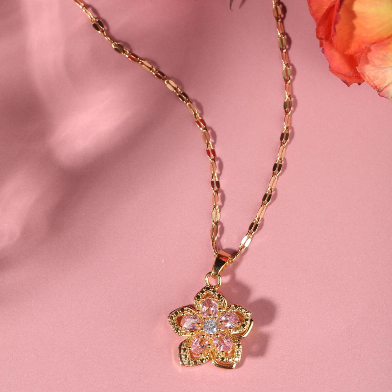 Colar Luxo Flor da Rapunzel - Brilha Linda Flor