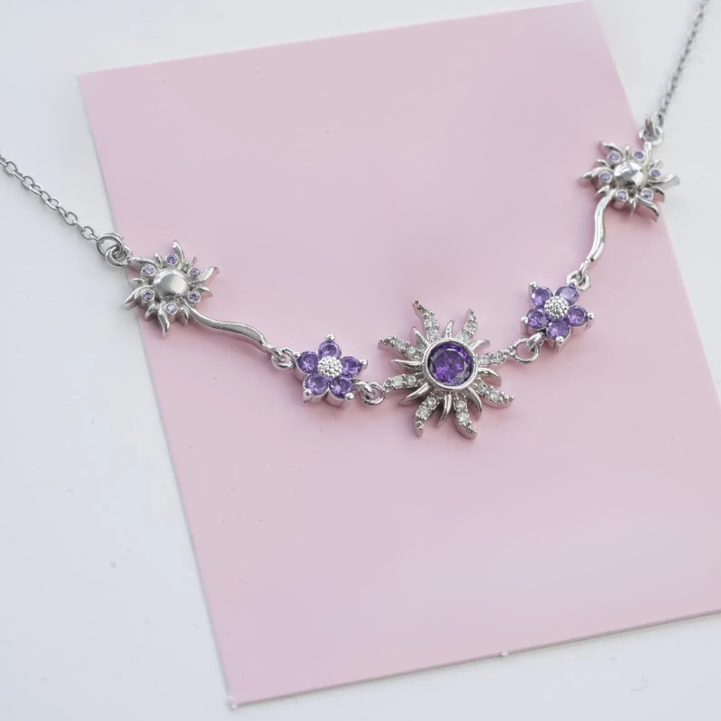 Colar & Pulseira Luxo Sol da Rapunzel Enrolados