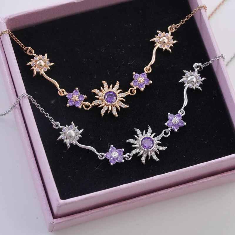 Colar & Pulseira Luxo Sol da Rapunzel Enrolados