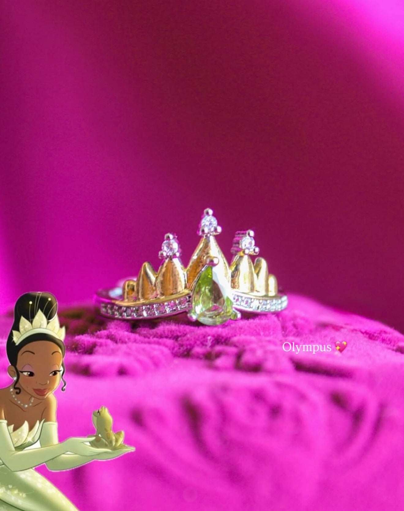 Anel Luxo Princesa Tiana - A Princesa & O Sapo