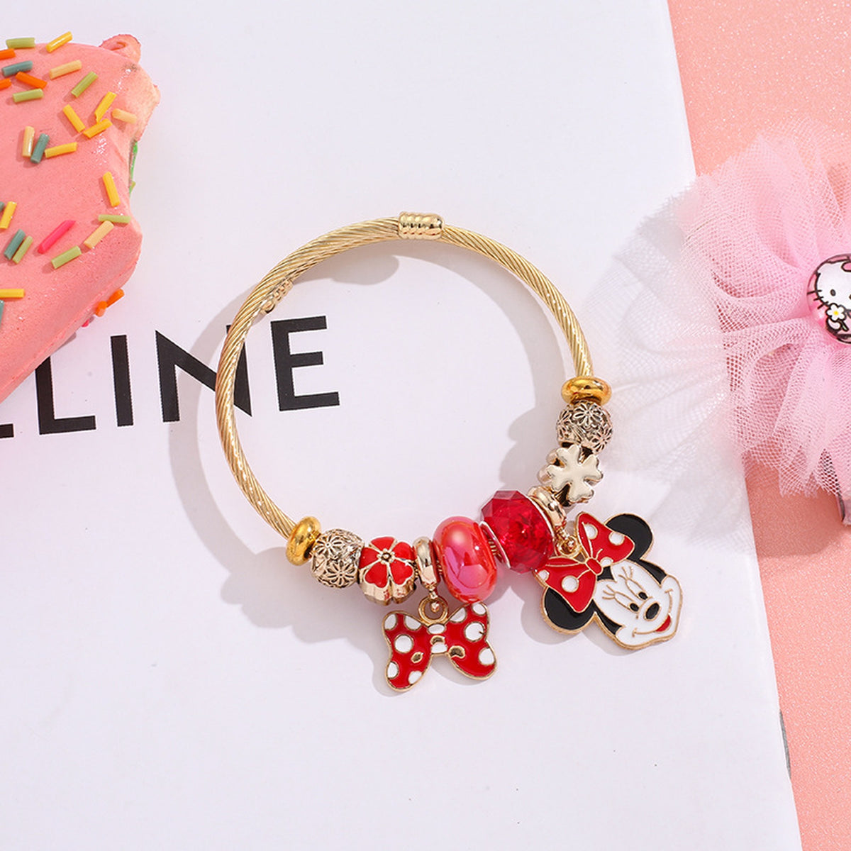 Bracelete Luxo Encantado Mickey & Minnie 🎀❤️