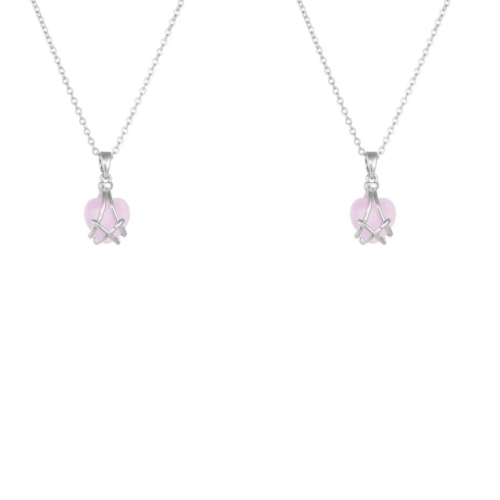 Colar Coração Luxo - Barbie e o Castelo de Diamante - Kit Quartzo + Corrente Prata