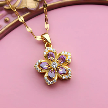 Colar Luxo Flor da Rapunzel - Brilha Linda Flor