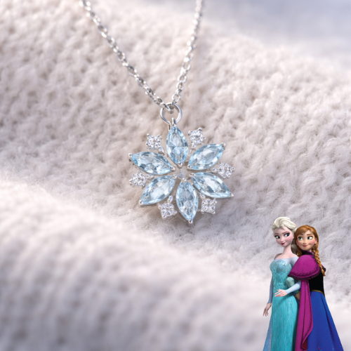 Colar Luxo Elsa Frozen - A Rainha do Gelo
