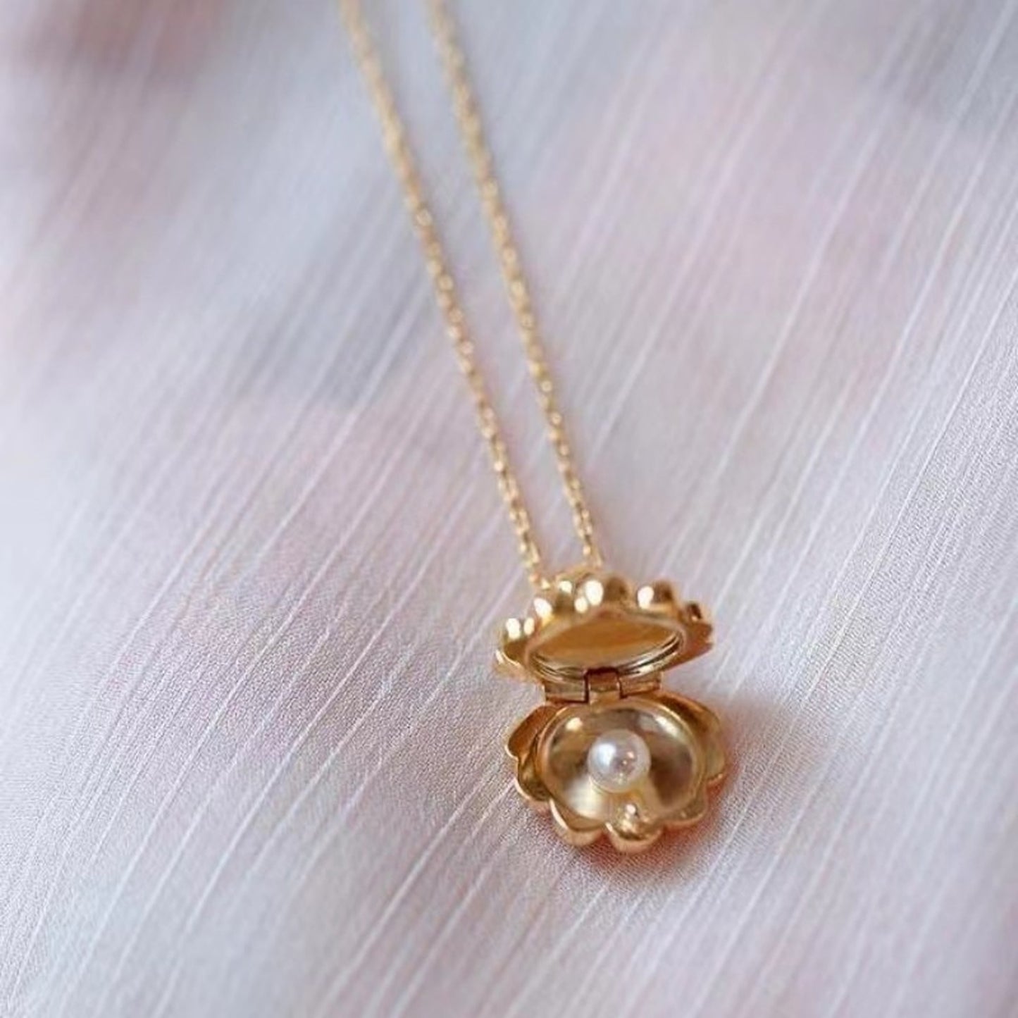 Colar Pérola Encantada - Concha Mágica da Pequena Sereia 🧜🏻‍♀️✨