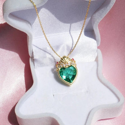 Colar Luxo Feminino Pequena Sereia com Banho de Ouro