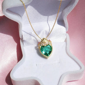 Colar Luxo Feminino Pequena Sereia com Banho de Ouro